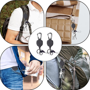 TikTok cross-border diamond-shaped <b>ID</b> card <b>holder</b> with heavy-duty tactical badge roll keychain - Product Image 4