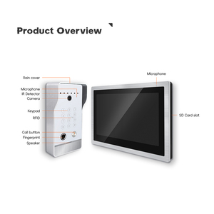 Dễ dàng cài đặt intercom với quay <span class=keywords><strong>video</strong></span> và bàn phím vân tay mở khóa chuông cửa - Product Image 2