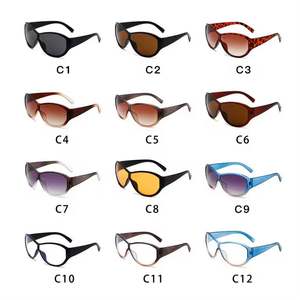 Nuevas Gafas de Sol Deportivas de Moda con Logotipo Personalizado, Montura Grande, Protección UV400, Estilo Y2K, Punk, para Hombre y Mujer - Product Image 6