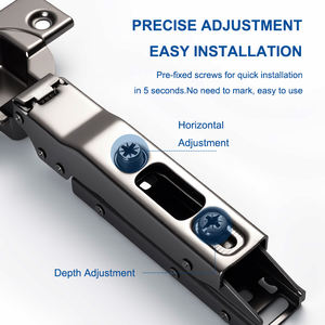 مفصلة خزانة بدون أجنحة سهلة التركيب ذات إغلاق ناعم مفصلة ثنائية الاتجاه - Product Image 5