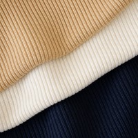 Ensemble de vêtements en tricot pour enfants avec logo personnalisé, tricoté à manches longues, col rond, couleur unie, décontracté, hiver, mélange de viscose et de polyester, usine OEM et ODM