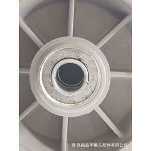 8 Inch Solid Rubber Wheel 100kg Load Capacity Puncture Proof <b>For</b> <b>Tool</b> <b>Carts</b> Handcarts Luggage <b>Carts</b> Gray Firm Tread - Product Image 4