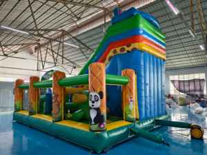 Carrera de obstáculos inflable para niños Casa hinchable con tobogán Casa de rebote Venta al por mayor Patio interior inflable - Product Image 6