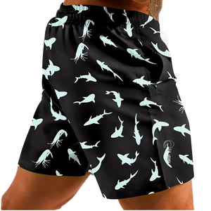Léger et flexible nouveau Design imprimé Polyester coton séchage rapide Shorts de plage été nager hommes court - Product Image 1