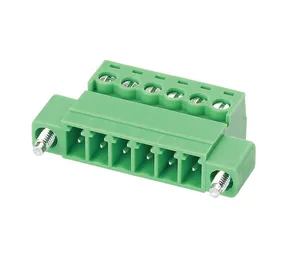 Chinese supplier brass pluggable terminal block with terminal pitch 3.81mm replace Degson 15EDGKR replace PHOENIX