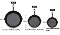 Poêle à frire moderne en fonte antiadhésive 14/16/20cm pour cuisson à induction, ustensile de cuisine en métal pour petit-déjeuner, œufs et crêpes