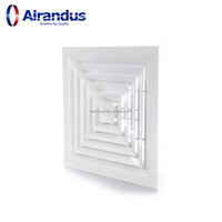 Volets d'aération carrés flexibles industriels en aluminium, accessoires de persiennes à lames opposées, volets de conduit d'air, diffuseur d'air CVC