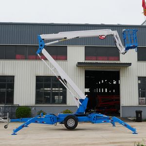 Mini Compact Track Crawler Spider Boom Lift Rantai Logam 10~18m Telescoping Lift untuk Hotel, Penggunaan Rumah, Konstruksi, dan Teknik - Product Image 3