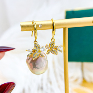 Hermosos Pendientes de Plata S925 para Hacer uno Mismo con Cuentas de 10-15 mm, Base Vacía para Perlas 21484 - Product Image 3