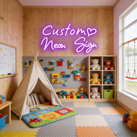 Neonawall Vente en gros Néon LED personnalisé double rangée en forme de cœur USB Décoration murale pour la Saint-Valentin, fiançailles, mariage, anniversaire, fête, maison