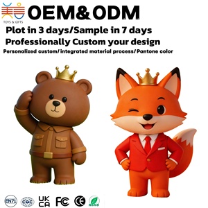 MEIYAN Giocattolo Personalizzato in PVC, Action Figure Professionale di Volpe, Statuetta Animale 3D, Giocattolo Carino per Decorazione Scrivania - Product Image 3