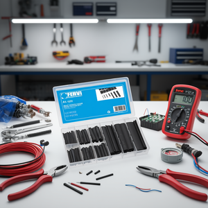 Assortiment de manchons thermorétractables Fervi, 127 pièces, différentes tailles pour l'isolation électrique - Product Image 3