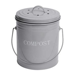 5L bán buôn trong nhà nhà bếp mạ kẽm kim loại vòng thực phẩm compostable container <span class=keywords><strong>compost</strong></span> chất thải <span class=keywords><strong>bin</strong></span> với xử lý - Product Image 2