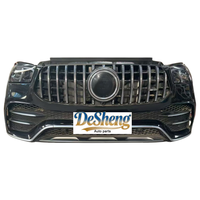 Pilihan Populer untuk Mercedes-Benz GLE53, GLE63 AMG, W166, W167 Bagian Depan, Bumper Mobil, Lampu LED, Grille, Radiator, Fender, Tersedia di Stok