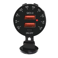 Adaptador USB Doble QC 3.0 de Plástico ELEWIND con Pantalla a Color que Muestra el Voltaje, para Cargar Teléfonos Móviles y iPads en Autos y Yates