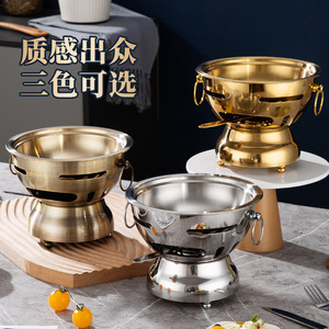Stainless Steel Mini Hot Pot Alcohol Stove Portable Single Person Outdoor Cooking Set Deep Thickened Design - Product Image 4