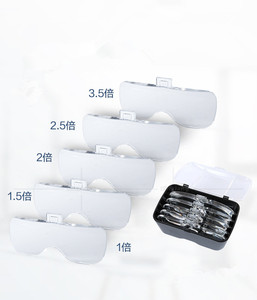 Usine <span class=keywords><strong>Prix</strong></span> Personnalisé 3.5X Tête-Monté 5 Différentes Lentille 2 Led Lumière Remplaçable Jambe De <span class=keywords><strong>Lunettes</strong></span> Loupe Pour Mobile réparé - Product Image 5