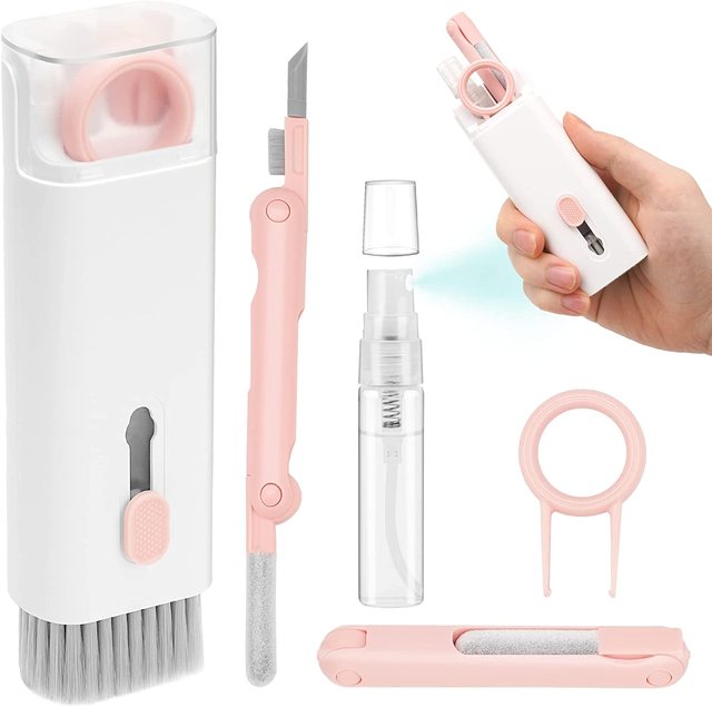 Multi Function Laptop Keyboard Cleaning Tools Earbuds Cleaning Pen 7 in 1 Electronic Brush Cleaner Kit for Airpod