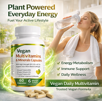 OEM Vegan Multivitaminen en Mineralen Capsules 6 Maanden Voorraad Private Label Voedingssupplementen Fabrikant