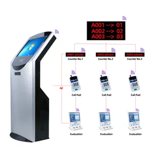 Bank Hospital Queue Management System Touchscreen-Ticket-Spender mit LED-Display-Warteschlangen system