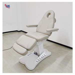 Venta al por mayor de base blanca de altura ajustable masaje eléctrico cama de spa salón de belleza moderno cama médica terapéutica - Product Image 4