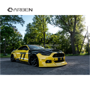 Pour Ford <span class=keywords><strong>Mustang</strong></span> 15-17 modifié garde-boue côté jupe avant et avant Spoiler queue CD Style large corps Kit nouvel état - Product Image 2
