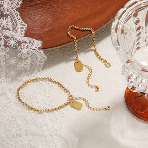 Bracelet <span class=keywords><strong>en</strong></span> acier inoxydable <span class=keywords><strong>de</strong></span> haute qualité, doré, avec pendentif rond, <span class=keywords><strong>bijoux</strong></span> fantaisie, accessoires <span class=keywords><strong>de</strong></span> mode, cadeaux <span class=keywords><strong>pour</strong></span> femmes, <span class=keywords><strong>vente</strong></span> <span class=keywords><strong>en</strong></span> <span class=keywords><strong>gros</strong></span> - Product Image 3