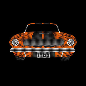 Ford <span class=keywords><strong>Mustang</strong></span> Bling Rhinestone diseño plantilla Hotfix cristal coche Calcomanía para camiseta Material de vidrio hierro-en parche Strass motivo - Product Image 1