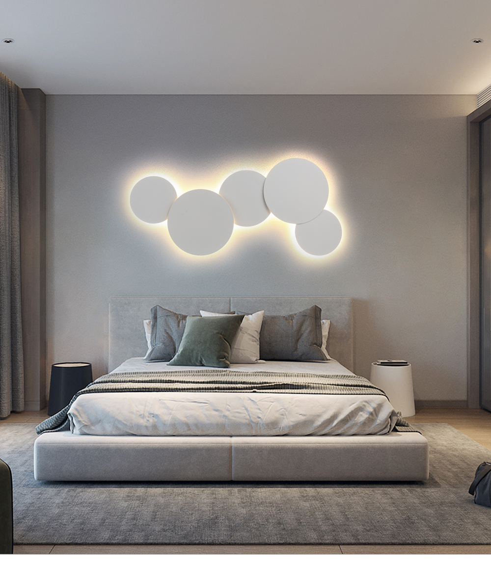 Modern Circle wall light Indoor Home Corridor Living Room Decorative Nordic led background wall lamp