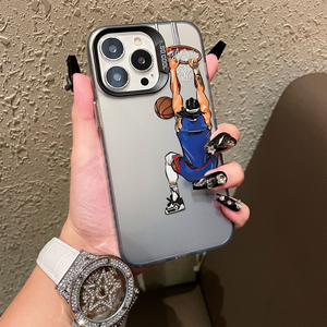 Funda de Teléfono TPU con Ilustración de Baloncesto, Espejo Esmerilado, Antigolpes, Antihuellas, Protección de Lente para 17/16/15/14 - Product Image 5