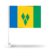 Drapeau de toit personnalisé de Saint-Vincent-et-les-Grenadines, drapeau en polyester à fixer sur voiture pour la décoration et les activités festives