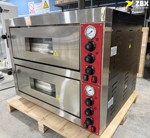 Forno Elettrico Commerciale a 2 Piani con 4 Vassoi <span class=keywords><strong>500</strong></span> ℃   <span class=keywords><strong>Macchina</strong></span> per Cuocere Pane, Pizza e Biscotti con Piano in Pietra - Product Image 4