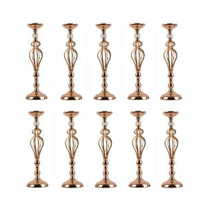 Centros de Mesa Altos Blancos de Lujo y Alta Calidad para Bodas, Soportes de Flores Artificiales, Decoraciones de Mesa de Metal Tallado Hueco - Product Image 5