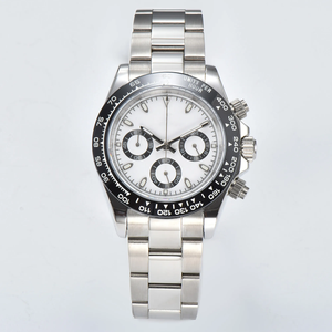 2025 montre mécanique haut de gamme pour hommes avec cadran noir, chronographe à trois yeux, bracelet en caoutchouc, montre mécanique de style sportif - Product Image 4