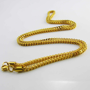 hombres de corchete de la langosta de oro fino collar de cadena de diseño en 14 k oro enlace franco cadena - Product Image 6