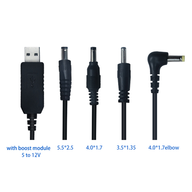 DC 5V to 12V USB Step up Boost Converter Cable with PVC Jacket and Pure Copper Conductor 1m Length for Household Appliances