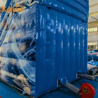 Toboggan aquatique gonflable Kaluen Blue Dolphin pour enfants, jeux d'extérieur, piscine gonflable avec château gonflable, Agua Inflable De Delfines
