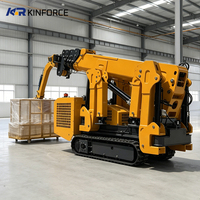 Grue araignée professionnelle 3T 3 tonnes, mini-grue sur chenilles autopropulsée avec flèche télescopique télécommandée, prix usine