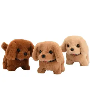 Vente en gros de jouets en peluche animaux personnalisés simulation de chien électrique en peluche jouet pour enfants variété de petits chiens