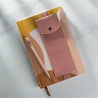 HaoRan Factory Wholesale Custom Pen Protect Holder Pencil Pouch Golf Pencil Bag Bulk Pu Leather Pen Sleeve Single
