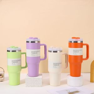 2025 Venta caliente de dibujos animados de acero inoxidable taza aislada taza de agua 40oz con asa y paja Ice King Cup - Product Image 2