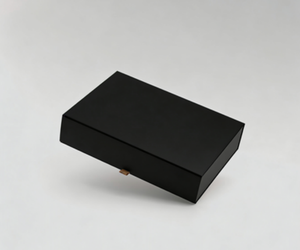 Caja de regalo magnética de cartón de lujo personalizada negra con tapa abatible y logotipo personalizado - Product Image 2