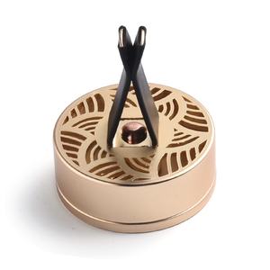 Difusor de Coche Redondo de Metal con Adhesivo Epoxi con Patrón de Fénix Estilo Chino - Product Image 4