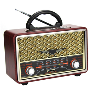 Radio rétro vintage en bois avec cadran rotatif, FM AM SW, basses puissantes, nouvelle génération, Espresso - Product Image 4