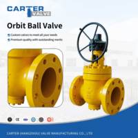 Vanne à boisseau sphérique Orbit à tige montante, jointage forcé, acier inoxydable duplex, à bride, siège métallique manuel, zéro fuite, classe 1500, API6D, OEM ODM