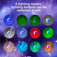 Proyector de Estrellas con Altavoz, Bola de Luz Nocturna Musical RGB, Recargable por USB, para Decoración de Dormitorios y Habitaciones Infantiles