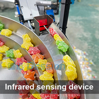 Machine d'emballage automatique verticale haute vitesse pour sachets de bonbons, avec comptage automatique, pour bonbons gélifiés et bonbons mous, machine de scellage et d'emballage de sachets de 30g