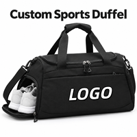 Sac de sport Oxford imperméable avec compartiment à chaussures, logo personnalisé, grande capacité, unisexe, pour yoga, voyage, week-end