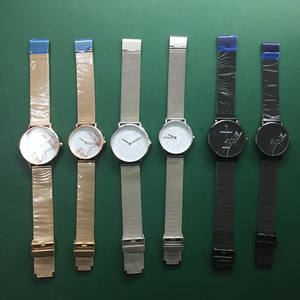 Cadran de montre personnalisé en acier inoxydable, bracelet en maille, montre-bracelet personnalisée en or rose, montre vierge, impression de logo par sublimation - Product Image 5