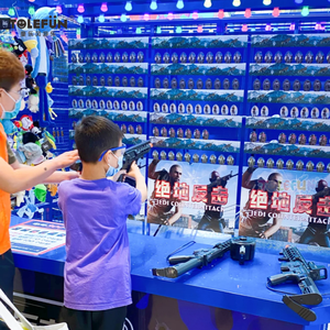 Machine de tir au <span class=keywords><strong>laser</strong></span> Tolefun CE personnalisée à retour automatique pour jeux de cibles intérieurs/extérieurs, en plastique/bois/métal, pour parcs d'aventure - Product Image 3